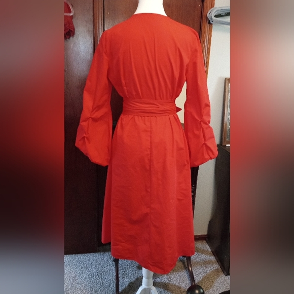 Vintage Style Scarlet Red Dress 🔥 ❤️ Unknown Designer - Picture 4 of 13